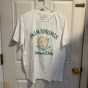 ABERCROMBIE NWOT Palm Springs Sunset Club White T-Shirt
